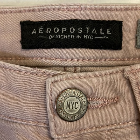Aeropostale pink high waisted jeggings - size 2 regular - Picture 2 of 5